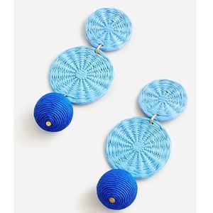 Brand New J.Crew Triple-drop raffia earrings
